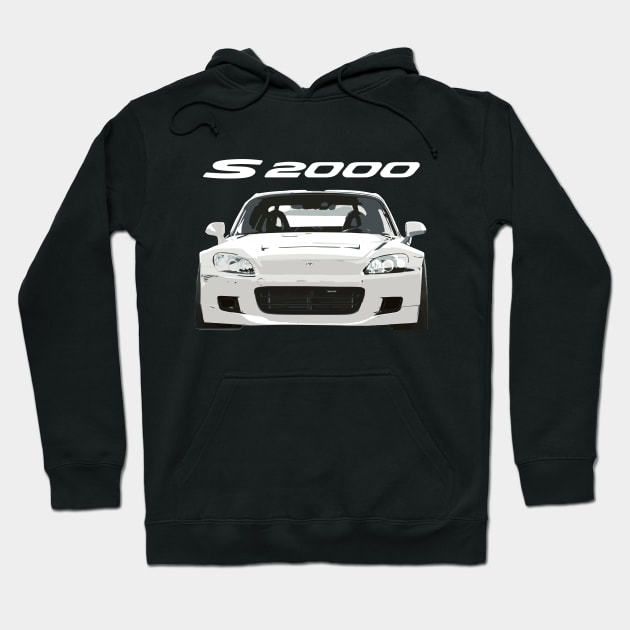 s2000 honda white covertable Hoodie by cowtown_cowboy